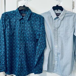 2 GIBSON Trading Company Cowboy Rodeo Western Shirts Long Sleeve